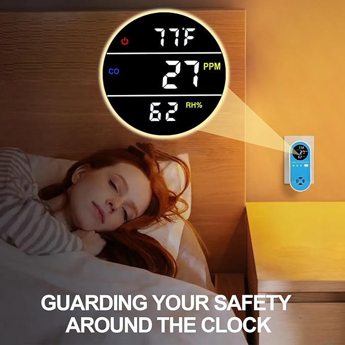Vzmcov Plug-in Carbon Monoxide Detector - Image 5