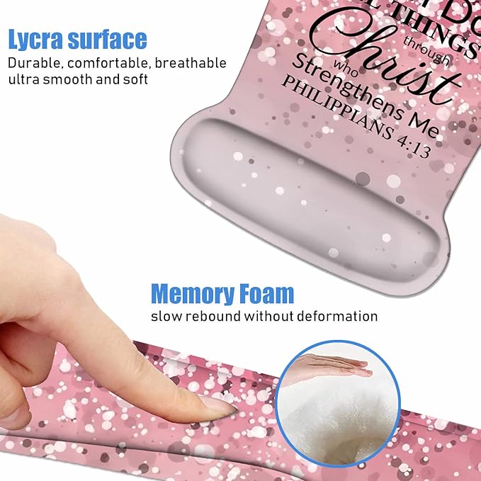 Ergonomic Mouse Pad Wrist Support and Keyboard Wrist Rest Set - Image 5