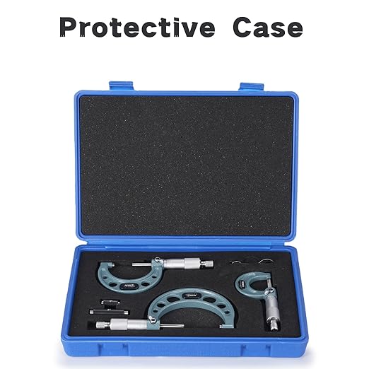 REXBETI 3Pcs Outside Micrometer Set, 0-3" Machinist Micrometer, Ultra-Precision - Image 8