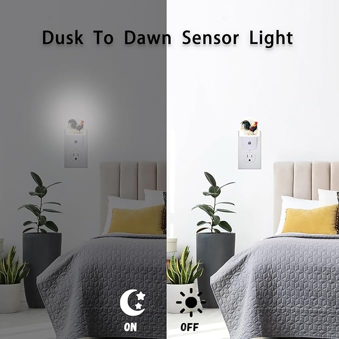 Axxitude Roosters Night Lights Plug into Wall - Image 5