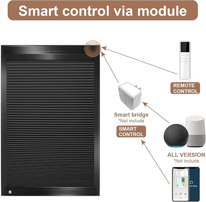 LEXEN Smart Bottom Up Honeycomb Shades WiFi Enabled Motorized Cellular Blinds - Image 2
