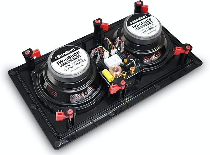 Soundavo IW-680CF Multi-Purpose Dual 6.5” 2-Way in-Wall LCR Speaker - Image 3