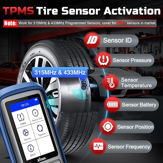 XTOOL TP150 TPMS Programming Tool, Universal TPMS Relearn/Reset/Activate Tool - Image 5