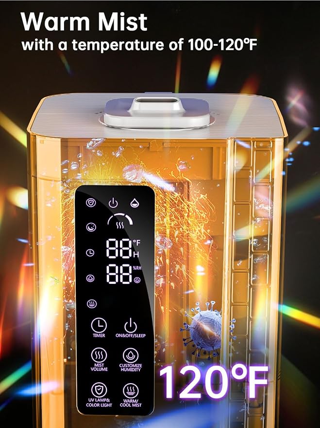 2.64Gal Humidifiers for Bedroom Large Room, Warm and Cool Mist up to 500ft² - Image 2