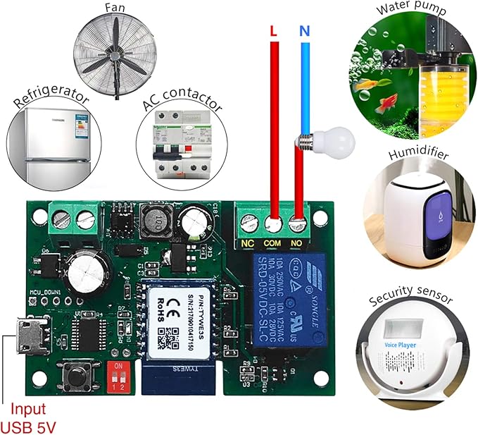 Newgoal WiFi Wireless Inching Relay Switch Momentary DIY Smart Home Remote - Image 7