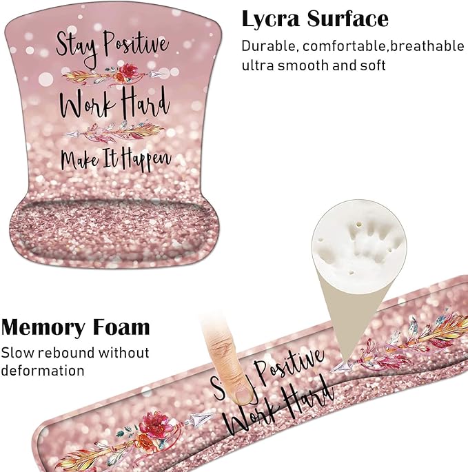 Keyboard Wrist Rest and Mouse Pad Wrist Support Set - Image 6