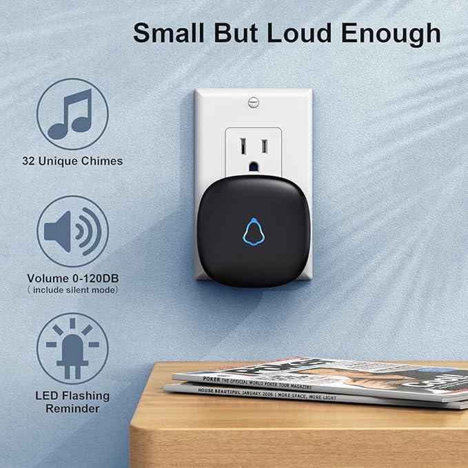 SECRUI Wireless Doorbell with 2 Receivers 2 Push Buttons, Easy installation - Image 4