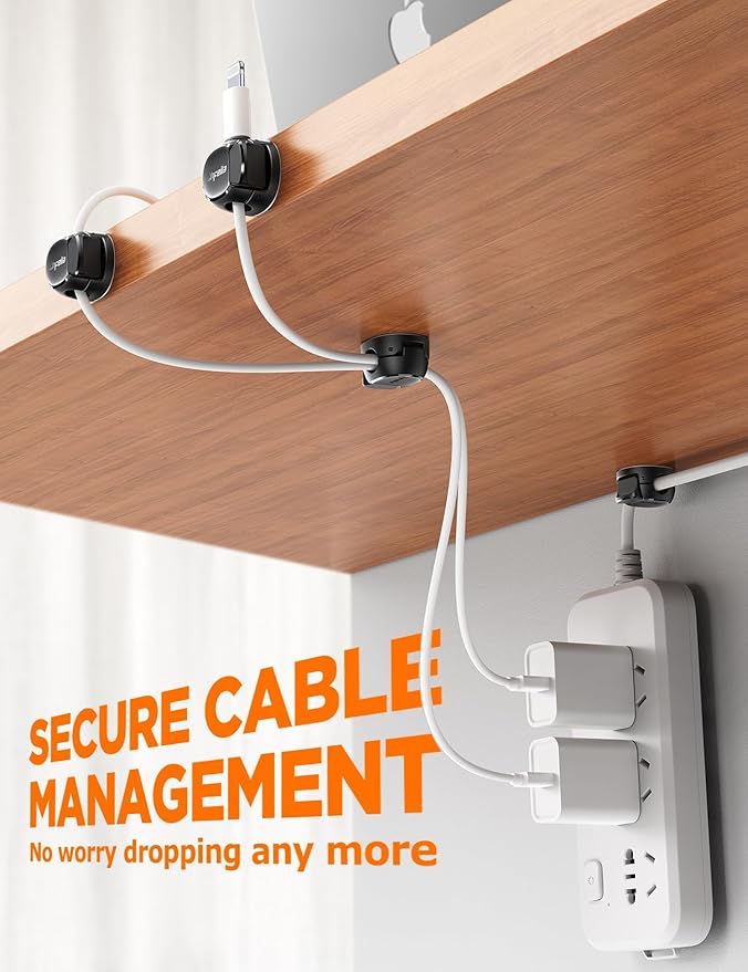 8Pack Cord Organizer Cable Clips - Image 5