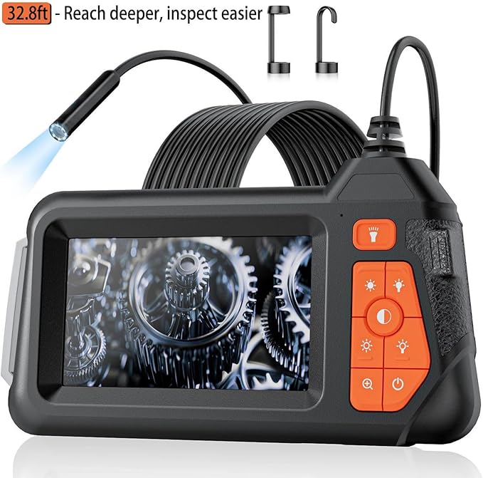 Nfutreon 32.8FT Flexible Borescope Camera- 4.3" 1080P HD, IP67 Waterproof - Image 2
