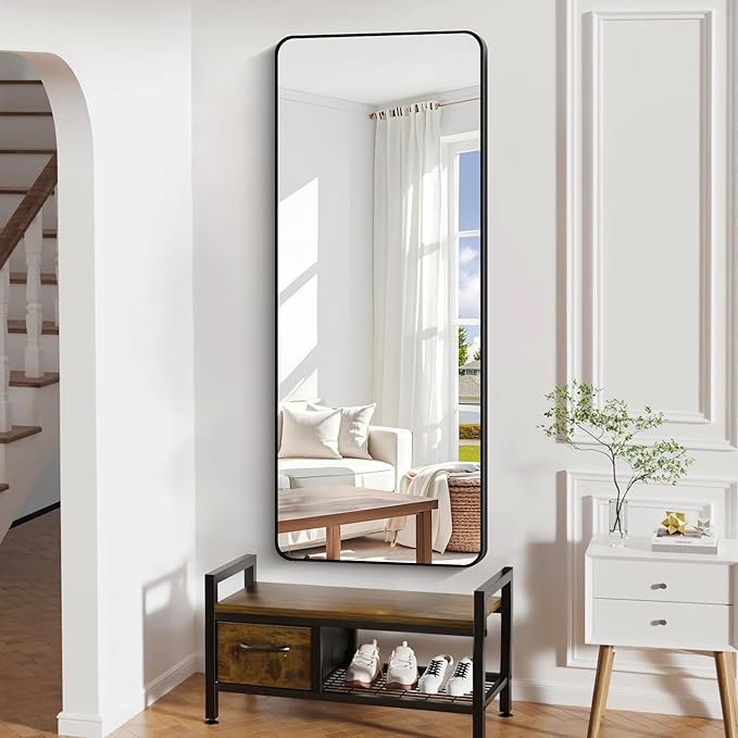 60" x 24"Bathroom Mirror, Matte Black Wall Mirror - Image 2