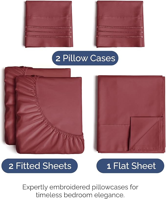 Split King Size 5 Piece Sheet Set - Image 2