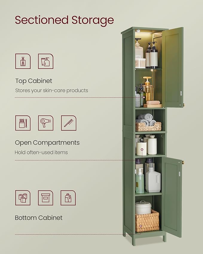 VASAGLE Tall Storage Cabinet - Image 5