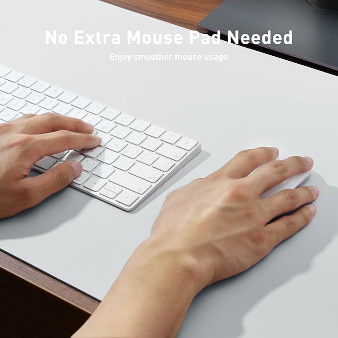 Aothia Leather Desk Pad Protector, Large Mouse Pad, Office Mat, Non-Slip PU - Image 3
