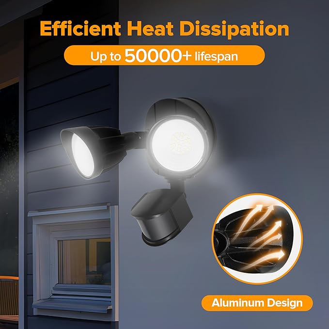 UME LED Security Light Motion Sensor Outdoor Lights, 27W 3000LM, IP65 Waterproof - Image 5