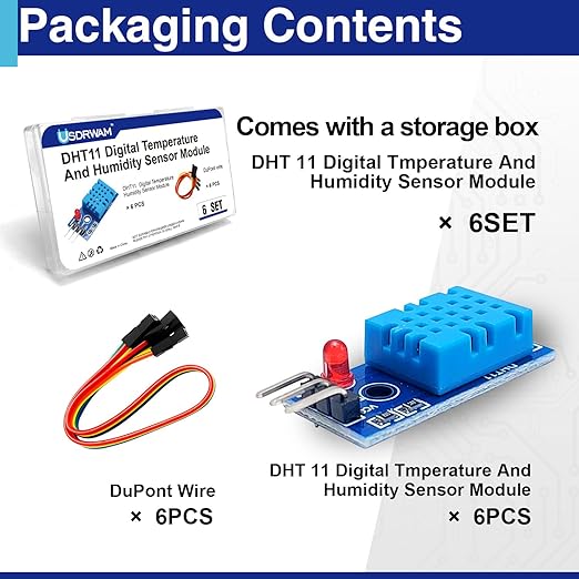 6 Set Digital Temperature and Humidity Sensor Modules, Compatible - Image 3