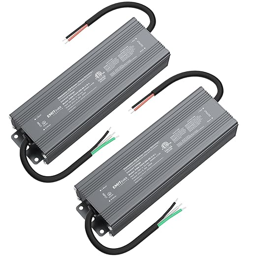 EMITEVER Triac Dimmable LED Driver, 2 Packs 200W Power Supply, AC 120V to DC by EMITEVER