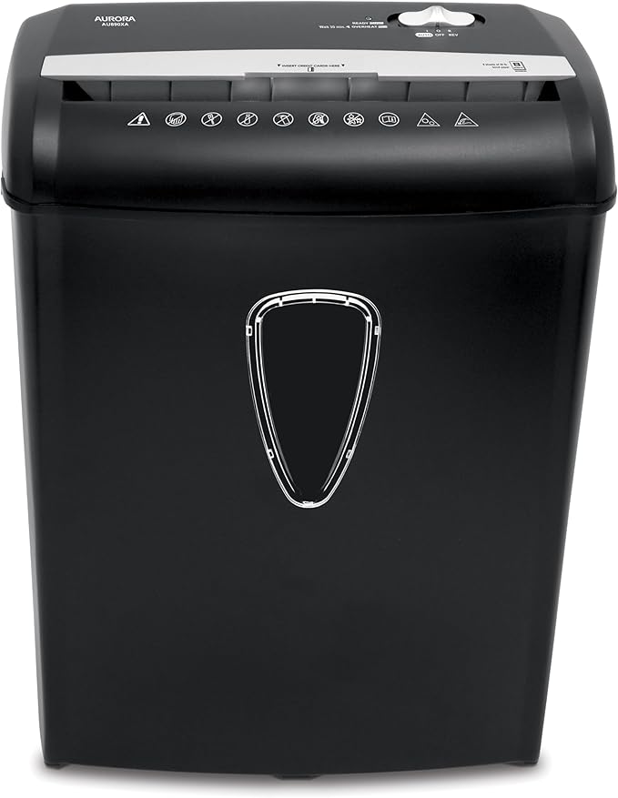 Aurora AU890XA 8-Sheet Crosscut Paper and Credit Card Shredder by Aurora