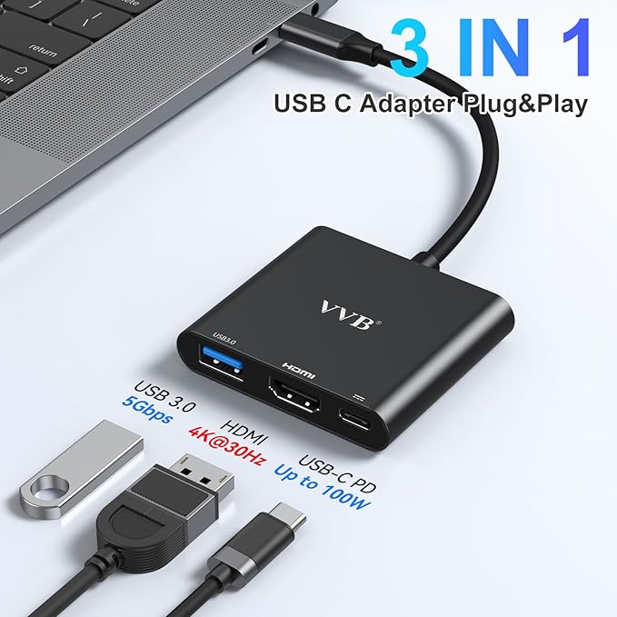 USB C to HDMI Adapter, USB-C Adapter - Image 2