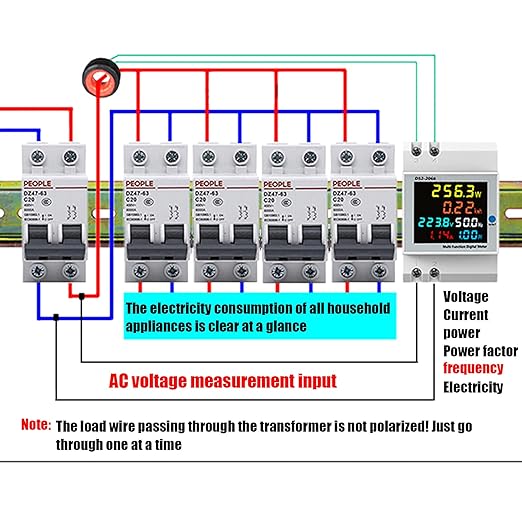 D52-2066 Single Phase Energy Meter - 220V AC 40V-300V 100A Household & - Image 4