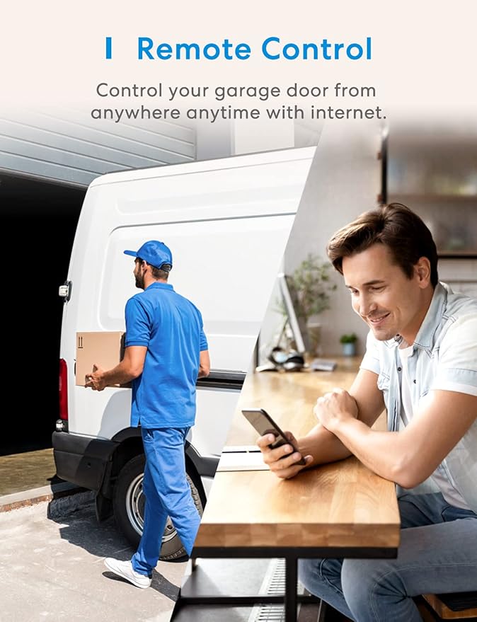 meross Smart WiFi Garage Door Opener Remote, App Control, Works - Image 3