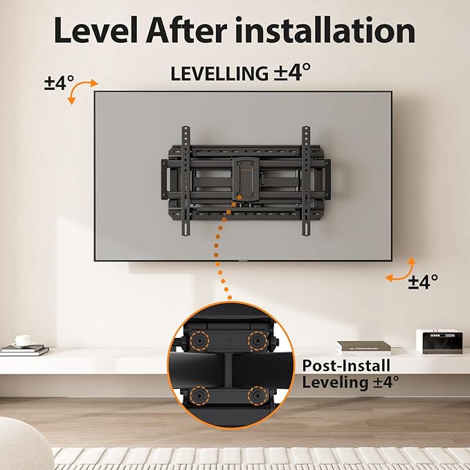 IWORKBOARD Full Motion 75 85 86 90 97'' TV Wall Mount Bracket, Loads 150 lbs - Image 7