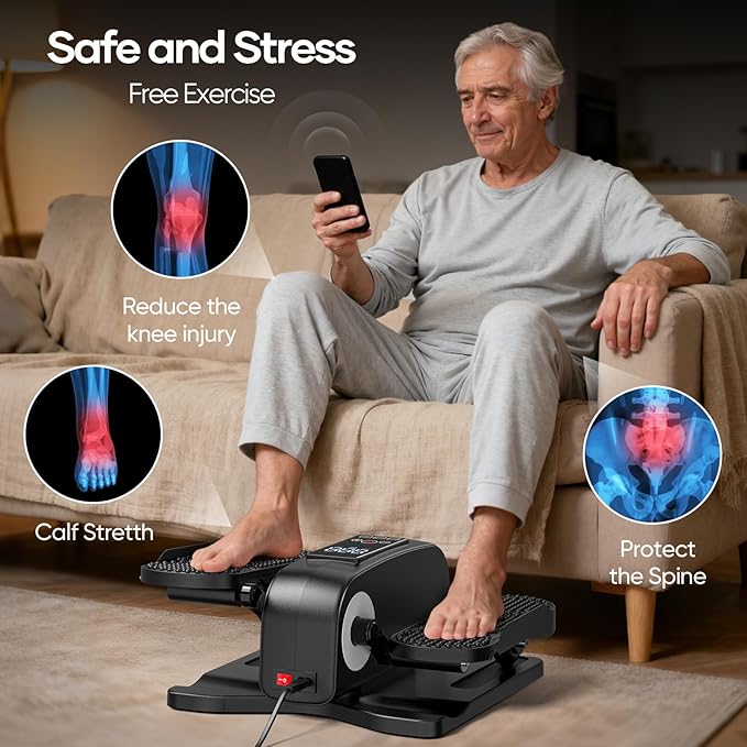 2025 New Under Desk Elliptical Machine, Portable Seated Pedal Exercise Machine - Image 3