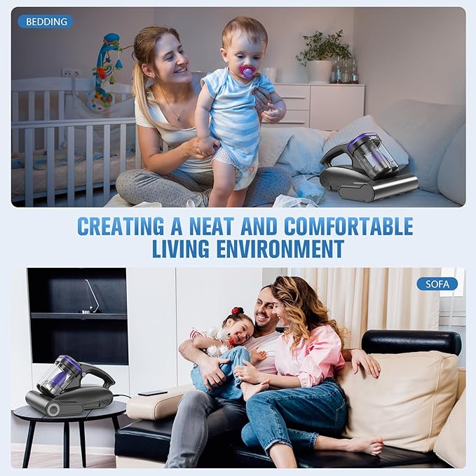 Bed Vacuum Cleaner Mattress Vacuum Cleaner, 16Kpa Powerful Handheld Vacuums - Image 6
