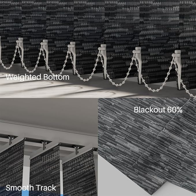 Blindify Motorized Vertical Blinds, Light Filtering Sliding Door Shades - Image 4