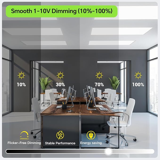 SLAclite 4 Pack 2x4 LED Flat Panel Light 50/40/35/30/25W 6500lm Adjustable - Image 5