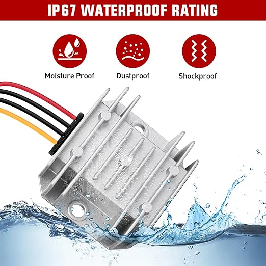Nilight 24V to 12V Voltage Converter 120W 10A Regulator Step Down to 12VDC - Image 4