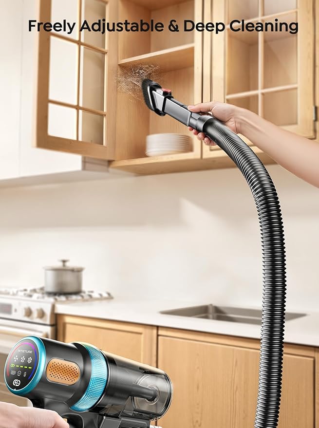 INTETURE Cordless Vacuum Cleaner, 600W 50KPA 65Mins Vacuum Cleaners - Image 4