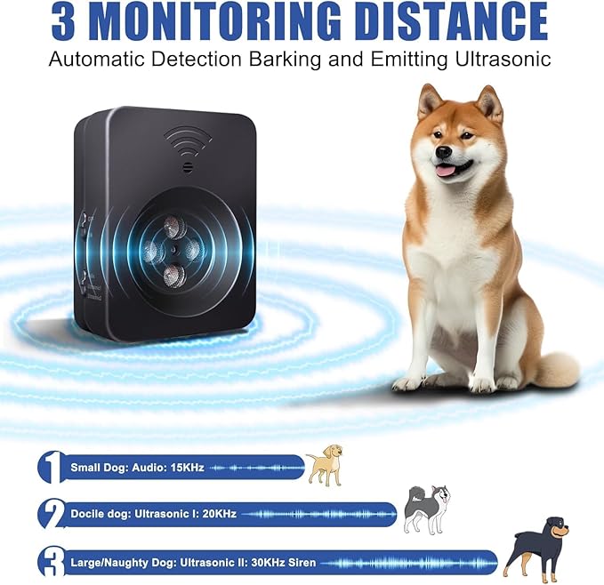 Anti Barking Device for Dogs Long Range 50ft, Ultrasonic Dog Bark Deterrent - Image 4
