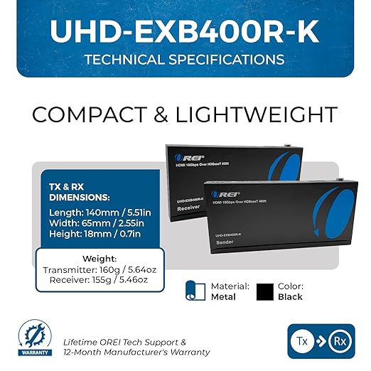 OREI 4K HDMI over Ethernet Extender Balun - Image 5