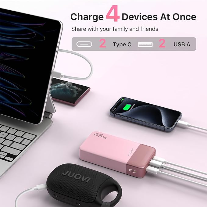 JUOVI J2621 Power Bank Portable Charger, 20000mAh 45W PD3.0 QC 4.0 Fast - Image 5