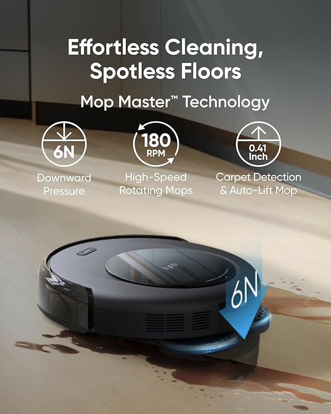eufy Omni C20 Robot Vacuum and Mop Combo, All-in-One Station, Auto Mop Washing - Image 5