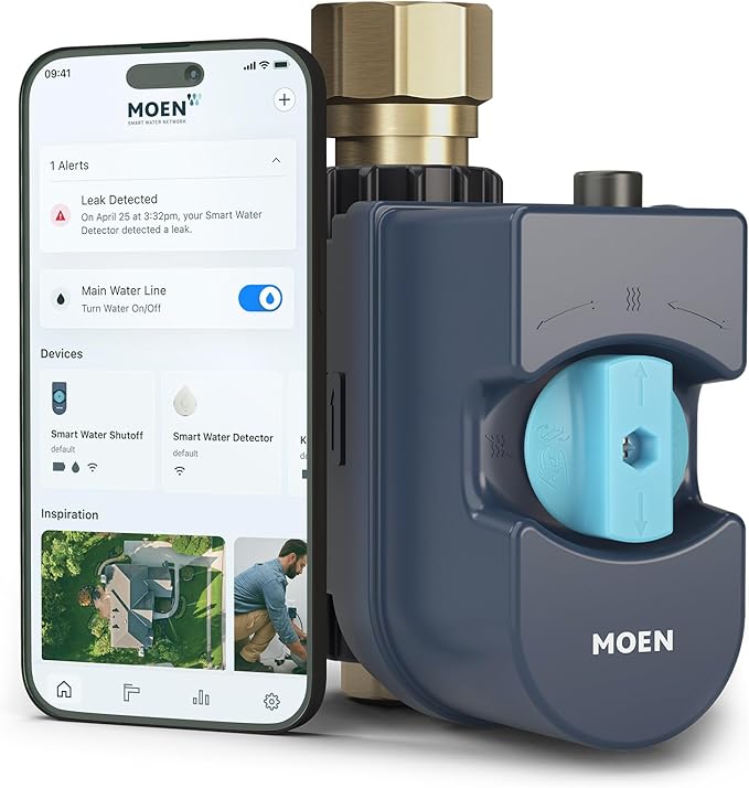 Moen Flo Smart Water Monitor and Automatic Shutoff Sensor, Wi-Fi Connected - Image 2
