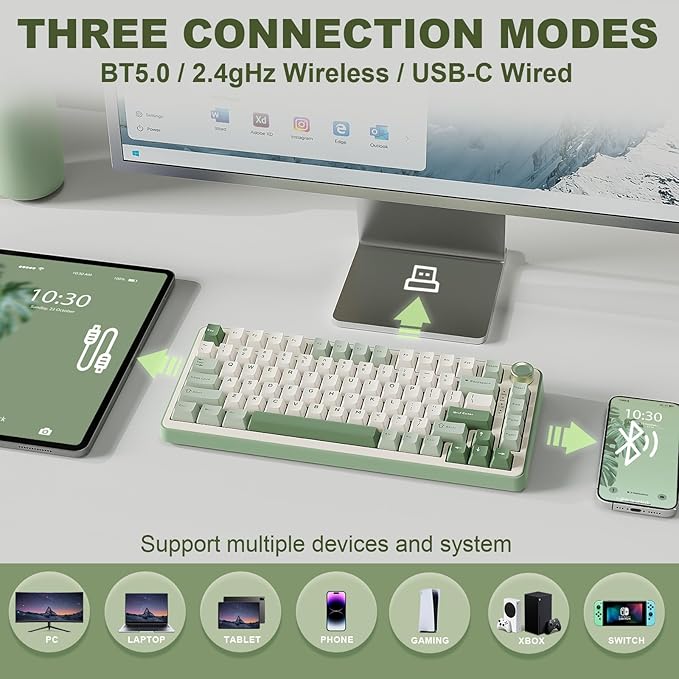 YUNZII B75 PRO Wireless Mechanical Keyboard, 75% Layout - Image 3