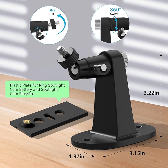 Adjustable Wall Mount for Spotlight Cam Plus/Pro and Stick Up Cam/Pro, 360° - Image 3