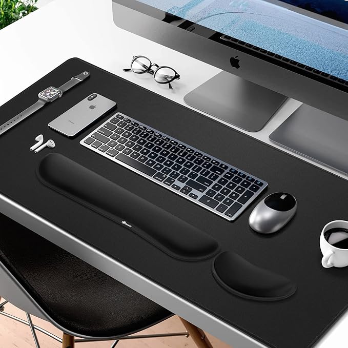 Gimars 4 in 1 Mouse Pad and Keyboard Wrist Rest Set, Large Mouse Pad - Image 2