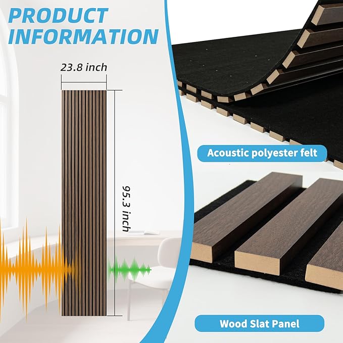 Art3d 2-Pack Acoustic Wood Slat Wall Panel - Image 7