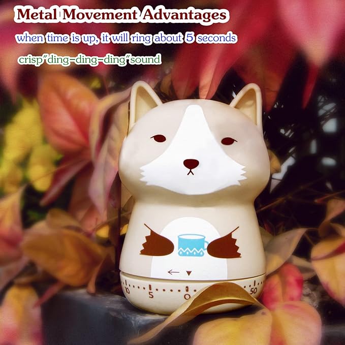 NUOSWEK Mechanical Kitchen Timer, Cute Animal Timer - Image 4