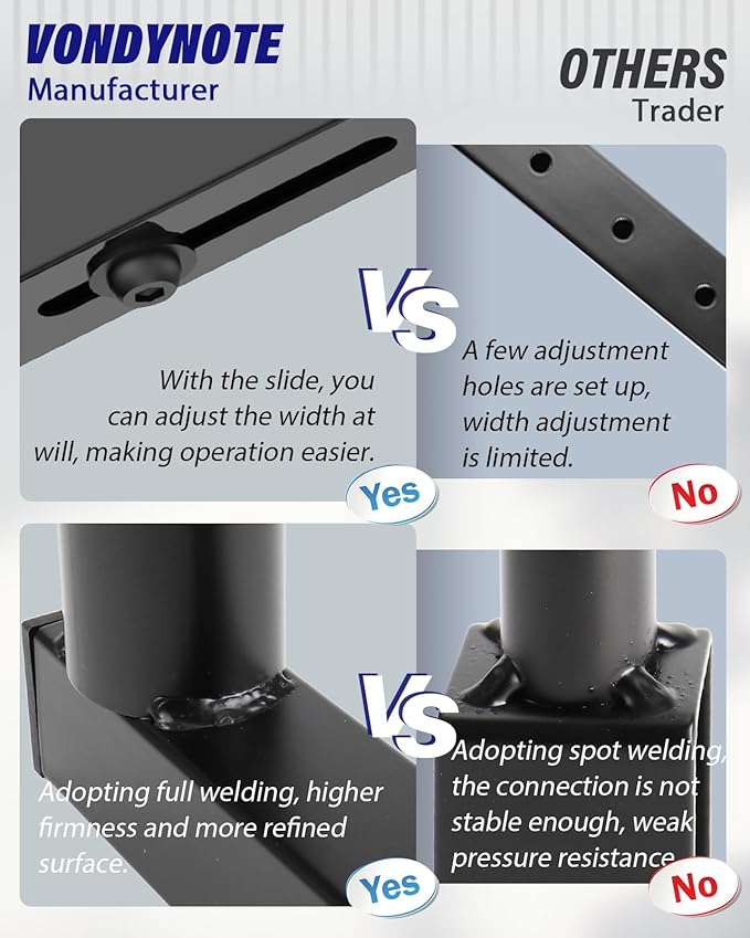 Vondynote Set of 2 Dual Speaker Mount Bar Mounting Fork Bracket Speaker Pole - Image 6