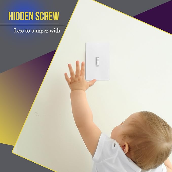 ENERLITES Screwless Toggle Switch Wall Plate, Child Safe Light Switch Cover - Image 3