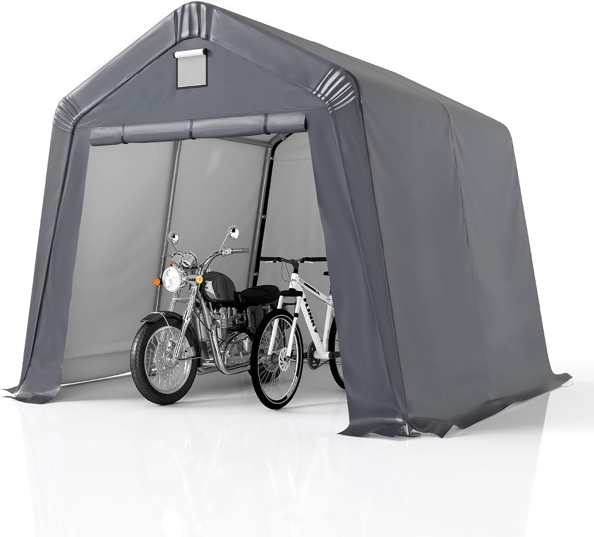 gartoo 10' x 10' outdoor storage shelter, gray, main product view
