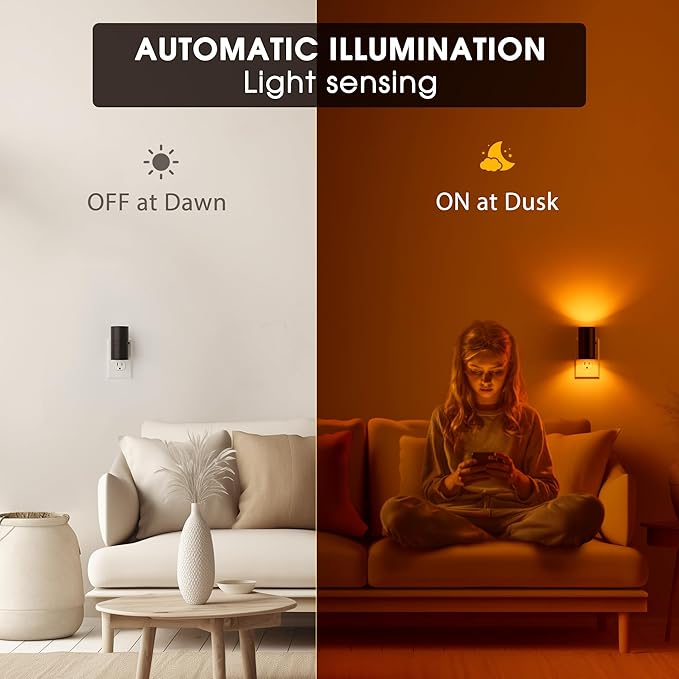 Briignite Night Lights Plug into Wall, Modern LED Night Light Plug in, Dusk to - Image 4