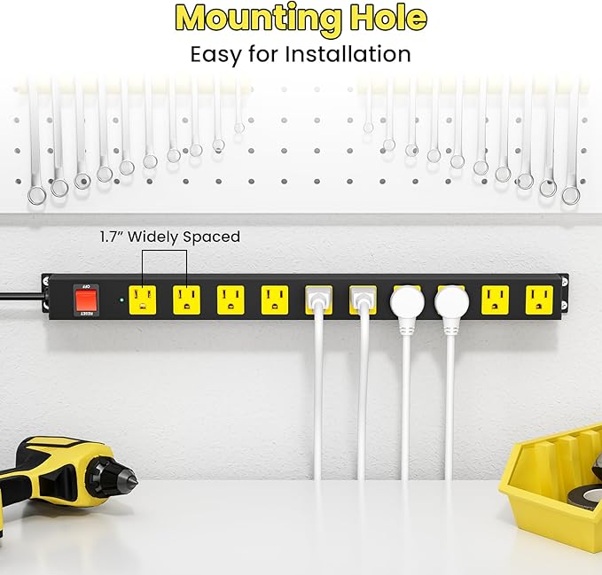 10 Outlet Metal Power Strip - Image 2
