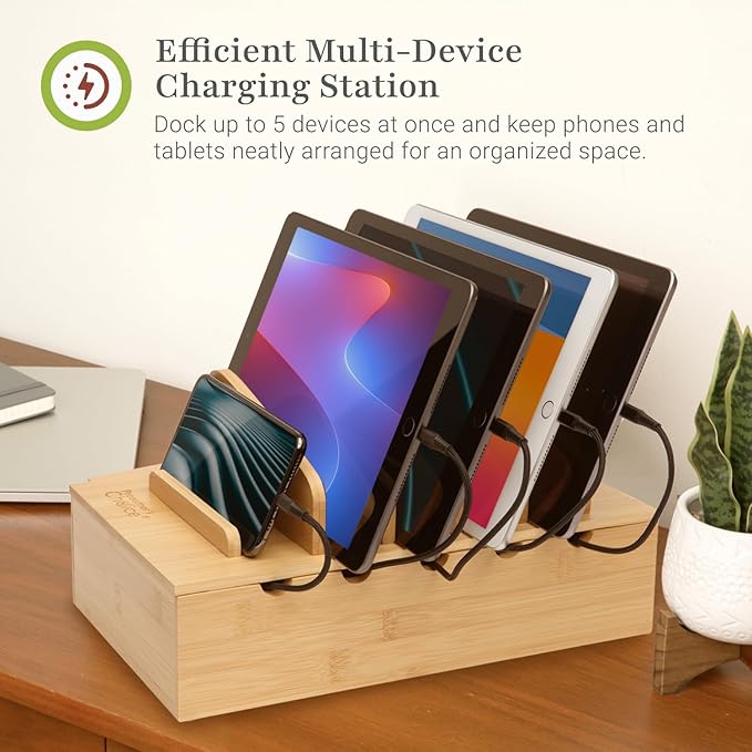 Prosumer's Choice Wooden Charging Station Organizer - Image 2