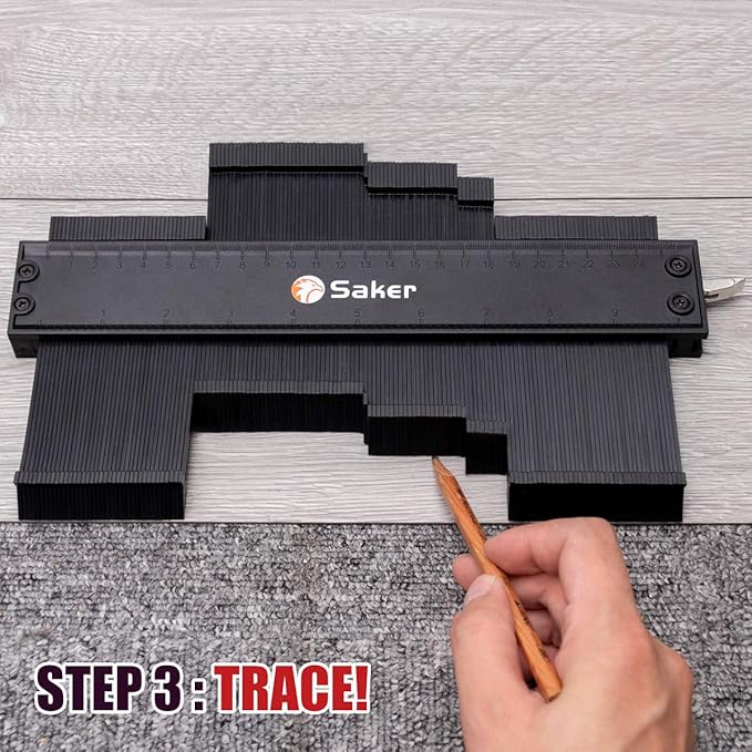 Saker Contour Gauge Profile Tool- Adjustable Lock-Precisely Copy Irregular - Image 8