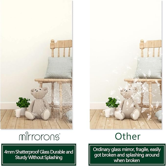 Mirrorons Large Mirror 72" x 36", Modern Rectangle Bathroom Mirror - Image 8