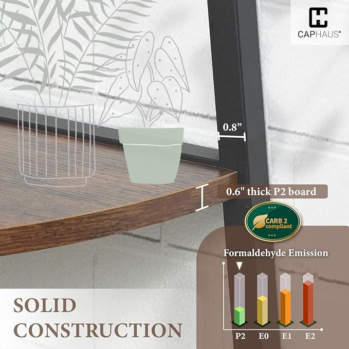 CAPHAUS Tall Corner Shelf Stand, 4-Tier Display Shelves, Ladder Corner Wood - Image 4